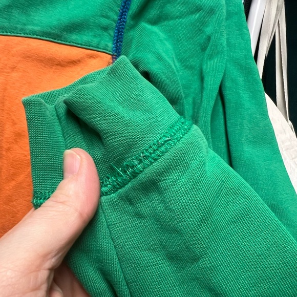 Sz8 Hanna Andersson Colorful Patchwork Hoodie Play Condition - Picture 9 of 9